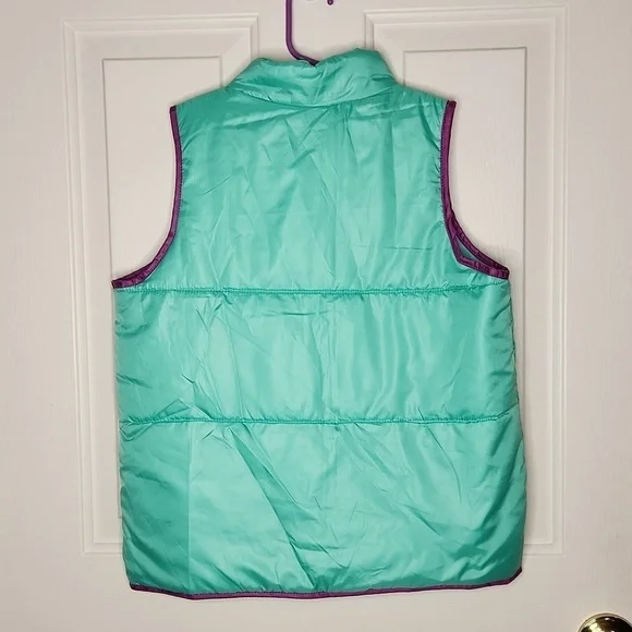 Zelos Girls Seafoam Purple Puffer Vest Size L NWT - Picture 5 of 10